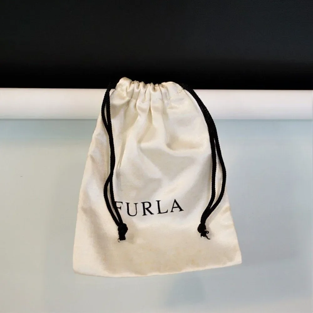 Furla Jewelry Bag Pouch Satin Drawstring 5 x 6 inch